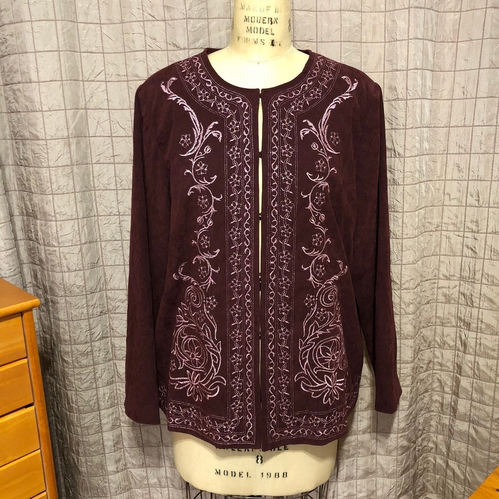 Susan Graver Style 1X Lined Blazer/Jacket